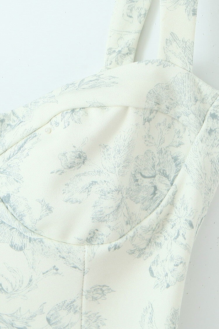 Floral Sweetheart Bustier Skater Mini Dress
